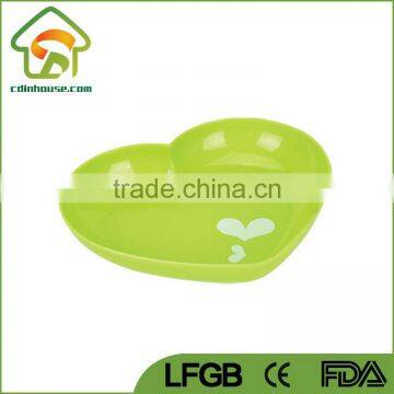 Eco-friendly Heart Shaped Plastic Dish