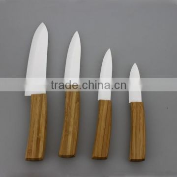 high-grade wood handle ceramic knife set