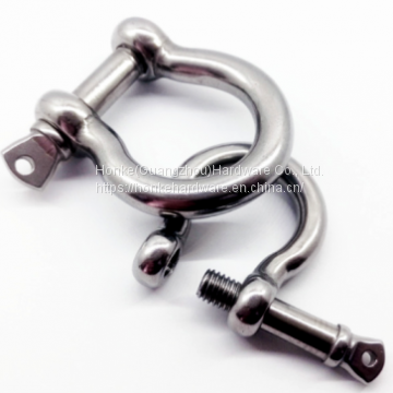 HKS370 Stainless Steel 316/304 European D Shackle  Spare Parts For Wire Rope And Chain Fittings