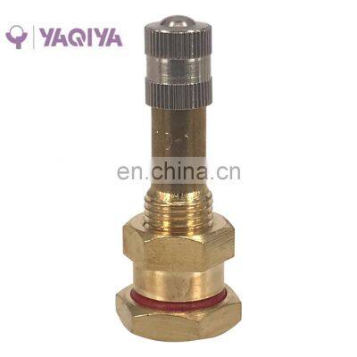 Cover tire use long stem tire valve with brass material anti leak