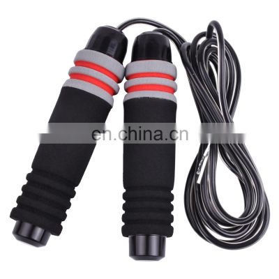 Outdoor fitness weighted skipping rope calories no winding bearing fast foam handle heavy jump rope