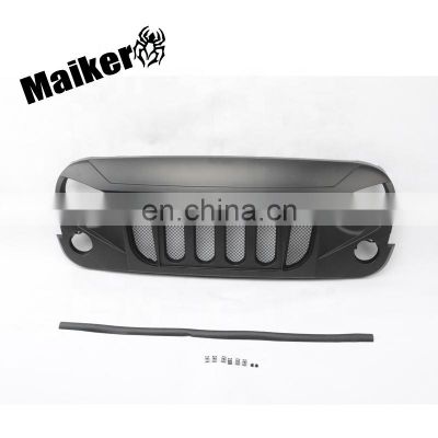 4*4 Front Grille with Mesh for Jeep Wrangler JK 2007-on Car Accessories Black Grille