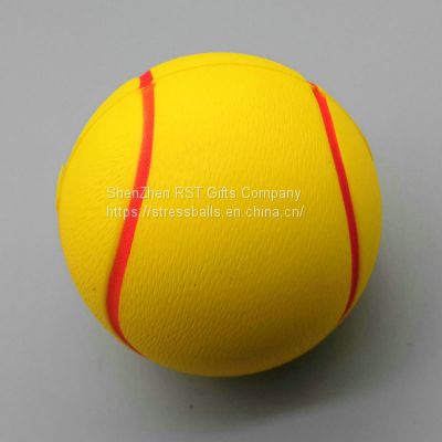 PU Foam 6.3cm Tennis Anti Stress Ball toy ball bouncy ball pu ball keychain