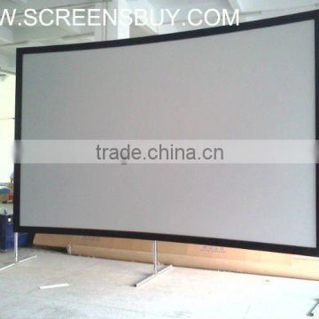 120" aluminum fast portable screen with rear and front screen fabric