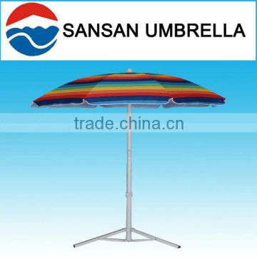 160CM promotional colorful stripe in polyester with tilt craft umbrellas