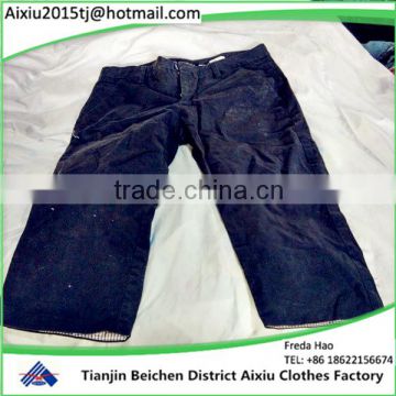 in bales used clothing short jean pants /used clothing for Africa