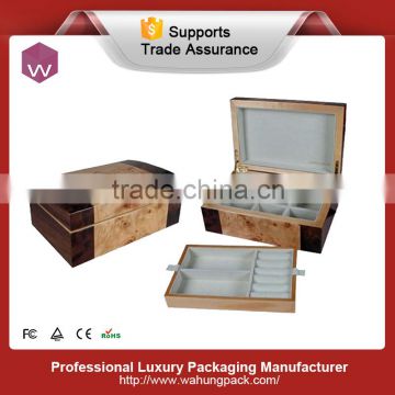 wooden jewellery box design with compartments