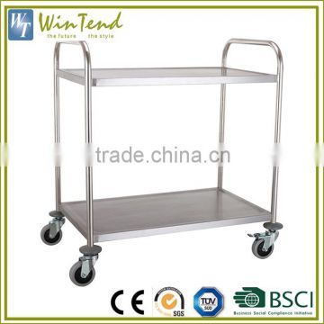 Catering restaurant service trolley, stainless steel food service trolley