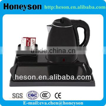 hotel guestroom products hospitality electric kettle and melamine tea tray set