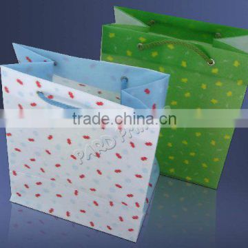 multicoloured paper bag