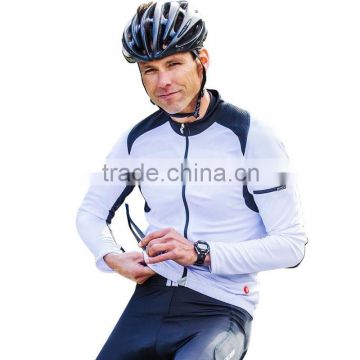 auntumn white contrasted color duick dry cycling one piece suit