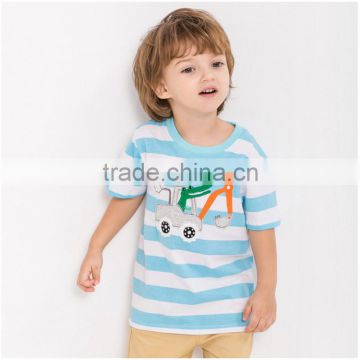 OEM/ ODM Children's T-Shirts excavator 100% cotton with high quality fabric and paint care every inch of your sweetheart skin