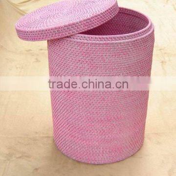 Rattan lacquer wicker laundry basket wholesale