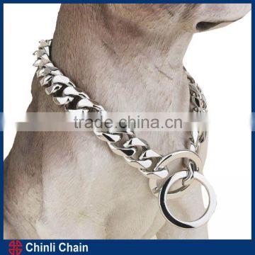 High quality stainless steel larger metal dog chain collar
