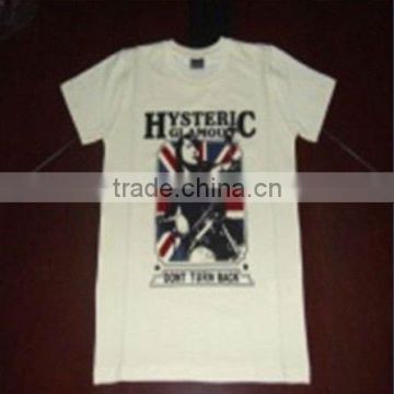 High Quality Cotton Printed Men's White T-Shirt