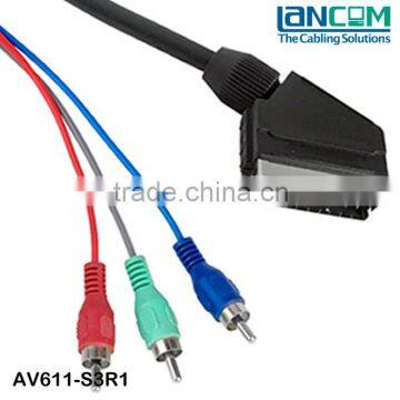 SCART to 3 RCA Cable