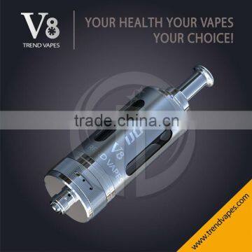 2014 New Arrival 100% Original IJOY Newest Design Trend Vapes V8 GDC Glass Dual Coil Clearomizer electronic cigarette ce rohs