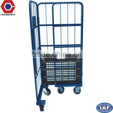 Flexible powder painting swivel casters with brakes application universal wheel metal storage roll cage