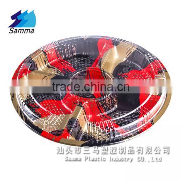 SM1-2102FB disposable round sushi platter