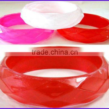 Fashion Colorful Plastic Transparent Bangles(FCH-10635)