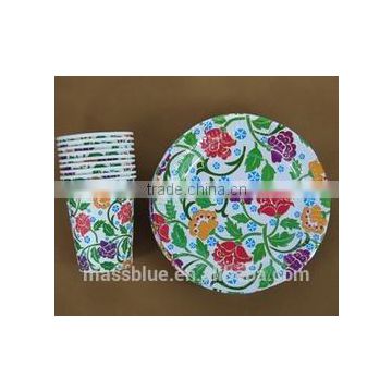 7inch Custom Logo Printed Disposable Paper Plates