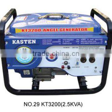 2.0KVA gasoline generator 220v 50hz single phase JD ANGEL TYPE KT3200