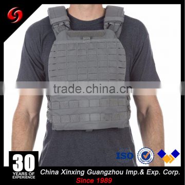 Nylon fabric tactical vest plate carrier with concealed plate pocket sale