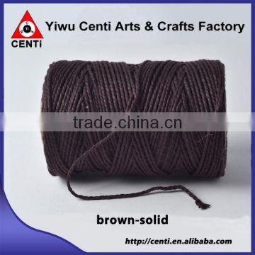 Factory hot sale brown solid cotton twine solid colour bakers twine