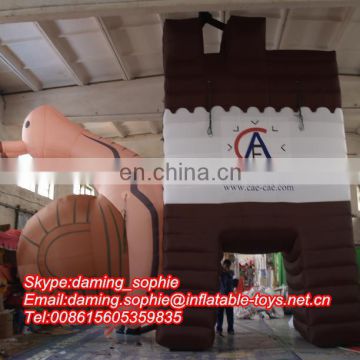 Inflatable Snail Castle Wall for Outdoors Advertising