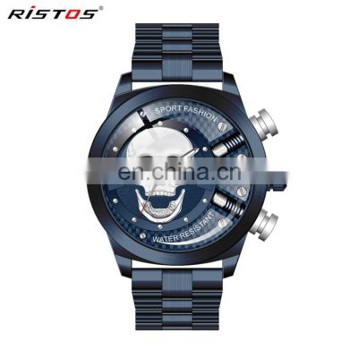 RISTOS 9439 Latest China Movt Quartz Men Wrist Watches Stainless Steel Branded Stylish Unique Design Branded Watch