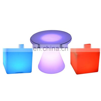 color change led cube chair led lighting bar stool glow pool bar tables cube chair