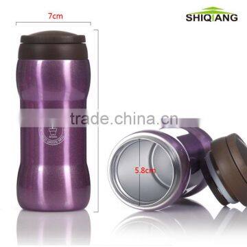 300ml wave shape stainless steel vacuum coffee tumbler with tea filter