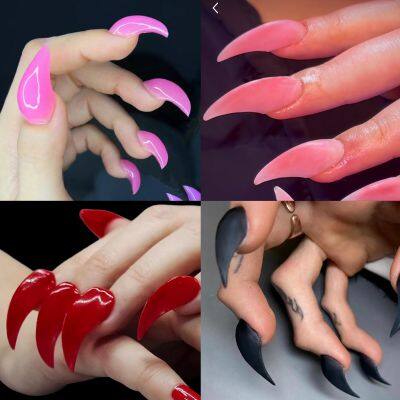 Cross-border hot nail art nail nail art nail film special nail shape special-shaped eagle claw art nails fake nails wholesale SUOM