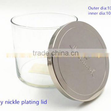101mm shiny nickle candle lid