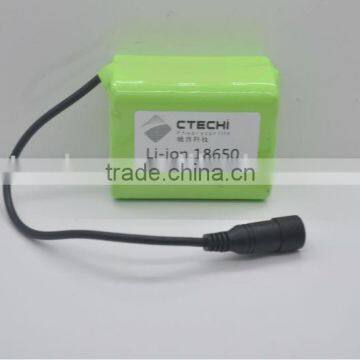 7.4V Li-ion 18650 rechargeable battery packs with PCM