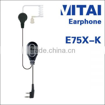 VITAI E75X-K Earpiece Transparent Tube Type Earphone for Two Way Radio