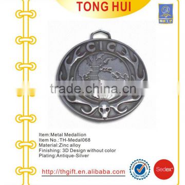 Hot sale custom logo with 3D design metal souvenir medal