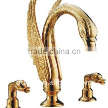3 hole golden swan deck-mounted basin faucet