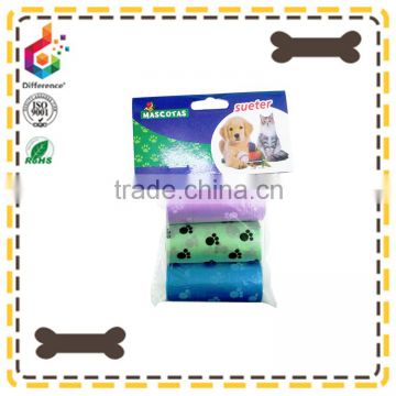 Disposable printing pet waste bags customized logo and color