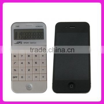 8 digit mobile phone case calculator , calculator with digital clock