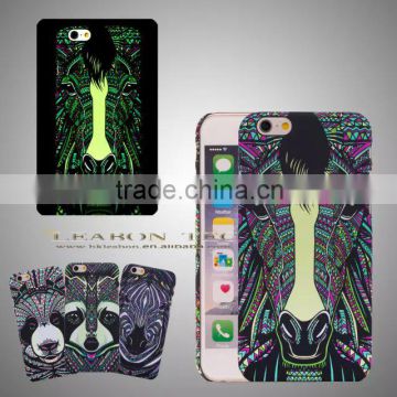 new 3D graphic luminous cover animals printed phone cases for iphone 6