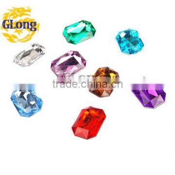 18*25mm Acrylic Point Back Octagon Mix Color Bling Rhinestone&Crystal For Stylish Bags Garment Shoes #GY011-25P(Mix-s)
