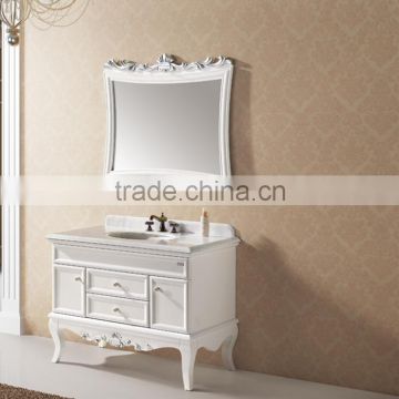 White single sink bathroom vanity, Hotel bathroom vanity cabinet