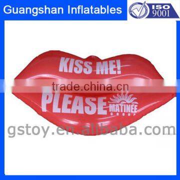 red lips shape inflatable bath pillow