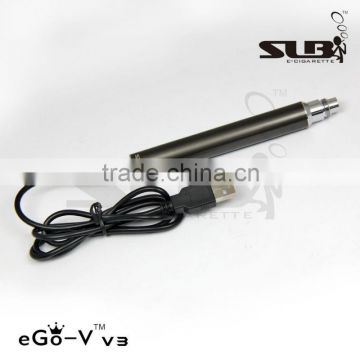 2013 hot sale newest e cig battery variable wottage ego v v3 variable voltage ego passthrough battery