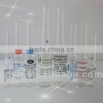 10ml low borosilicate printing ampoule with white ring