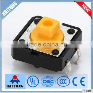 china supplier 250V yellow head appliance switches emergency push button tact switch