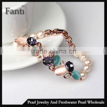 Fashion bracelets 2015 gemstone freshwater pearl jewelry