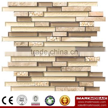 IMARK Mosaic by Resin Mosaic Tiles,Marble Mosaic Tiles and Crystal Glass Mosaic Tiles(IXGM8-020)