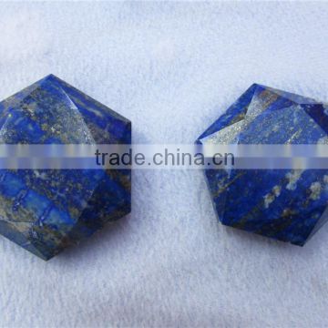 2015 customed natural multiple faceted lapis lazuli pendant for gift